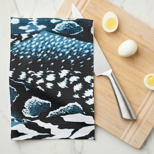 Safari Blue Theedoek (Quarter Fold)