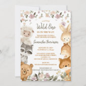 Safari Boerderij Animal Beer Fox Rabbit Raccoon Ba Kaart (Voorkant)