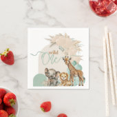 Safari Boho Balloon Jongen 1e verjaardag Servet (Insitu)