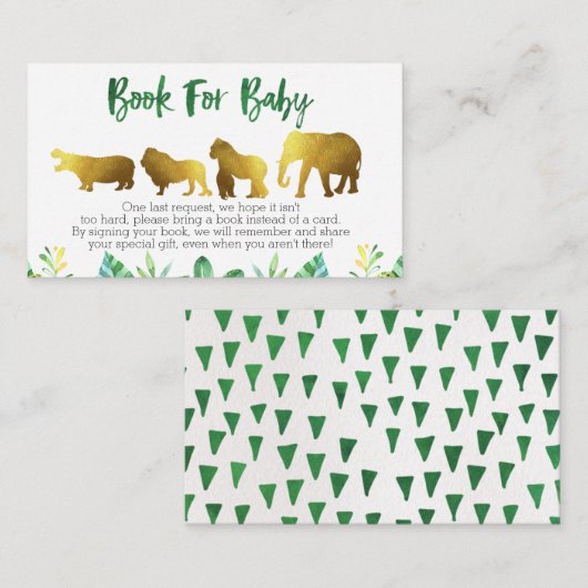 Safari Book request Card Visitekaartje grootte inv Informatiekaartje (Voorkant / Achterkant)