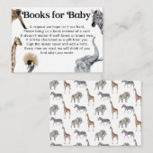 Safari Book Request for Baby shower Invitation Informatiekaartje (Voorkant / Achterkant)