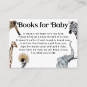 Safari Book Request for Baby shower Invitation Informatiekaartje (Voorkant)