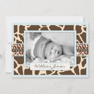 Safari Boy Aankondiging Card