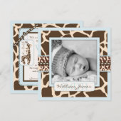 Safari Boy Announcement Square Aankondiging (Voorkant / Achterkant)