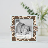 Safari Boy Announcement Square Aankondiging (Staand voorkant)