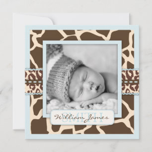 Safari Boy Announcement Square Aankondiging