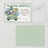 Safari Boy Baby shower Luier Raffle Informatiekaartje (Voorkant / Achterkant)