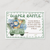Safari Boy Baby shower Luier Raffle Informatiekaartje (Voorkant)
