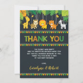 Safari Boy Baby shower Oerwoud Bedankkaart (Voorkant)