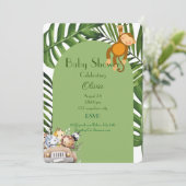 SAFARI BOY BABY SHOWER UITNODIGING (Staand voorkant)