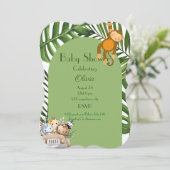 SAFARI BOY BABY SHOWER UITNODIGING (Staand voorkant)