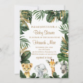 Safari Boy Baby shower Uitnodiging (Voorkant)