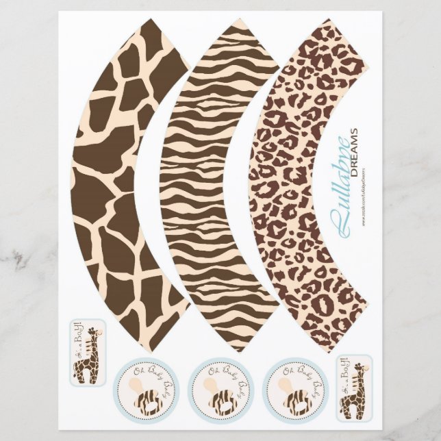 Safari Boy Cupcake Wrappers (Voorkant)