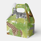 Safari Boy Cute Oerwoud Animals | Meisje Bedankdoosjes (Achterkant)