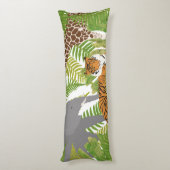 Safari Boy Cute Oerwoud Animals | Meisje Lichaamskussen (Achterkant (Verticaal))