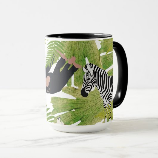 Safari Boy Cute Oerwoud Animals | Meisje Mok (Voorkant rechts)