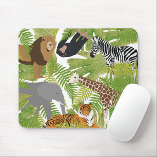 Safari Boy Cute Oerwoud Animals   Meisje Muismat