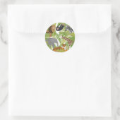 Safari Boy Cute Oerwoud Animals | Meisje Ronde Sticker (Tas)