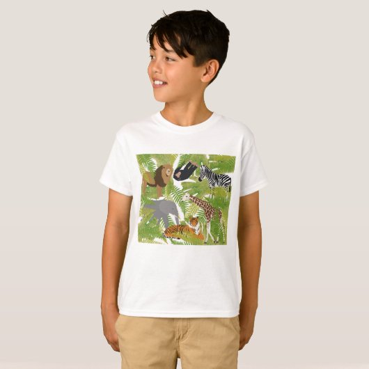 Safari Boy Cute Oerwoud Animals | Meisje T-shirt (Voorkant volledig)