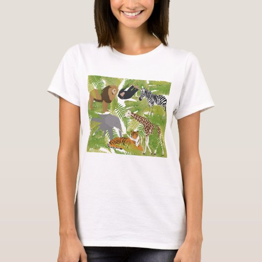 Safari Boy Cute Oerwoud Animals | Meisje T-shirt (Voorkant)