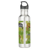 Safari Boy Cute Oerwoud Animals | Meisje Waterfles (Achterkant)