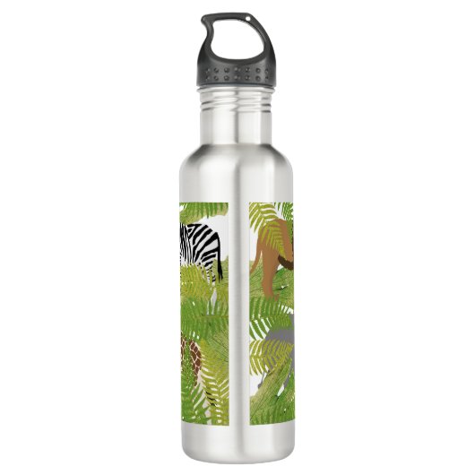 Safari Boy Cute Oerwoud Animals | Meisje Waterfles (Achterkant)