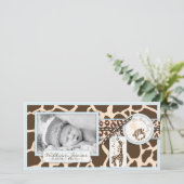 Safari Boy-fotokaart Aankondiging (Staand voorkant)