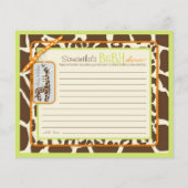 Safari Boy Green Advice Kaart (Achterkant)