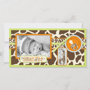 Safari Boy Green-fotokaart Feestdagenkaart