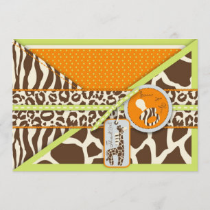 Safari Boy Green TY Card 2 Bedankkaart