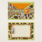 Safari Boy Groen Cadeau Label Visitekaartjes (Voorkant /achterkant)