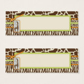 Safari Boy Groen Skinny Gift Label 2 Mini Visitekaartjes (Voorkant /achterkant)