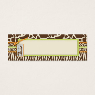 Safari Boy Groen Skinny Gift Label 2 Mini Visitekaartjes
