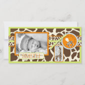 Safari Boy Groene Fotokaart Feestdagenkaart (Voorkant)