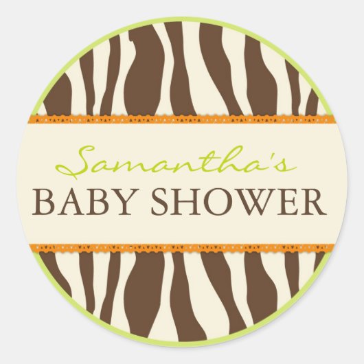 Safari Boy Groene Sticker ZEB (Voorkant)