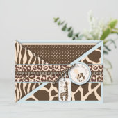 Safari Boy Invitation Card 2 Kaart (Staand voorkant)