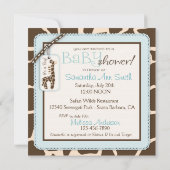 Safari Boy Invitation Square 2B Kaart (Achterkant)