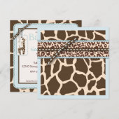 Safari Boy Invitation Square B2 Kaart (Voorkant / Achterkant)