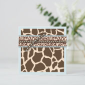 Safari Boy Invitation Square B2 Kaart (Staand voorkant)