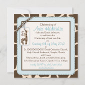 Safari Boy Invitation Square_christening Kaart (Achterkant)