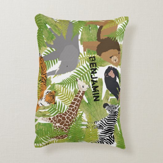 Safari Boy | Meisje Accent Kussen (Achterkant (Verticaal))