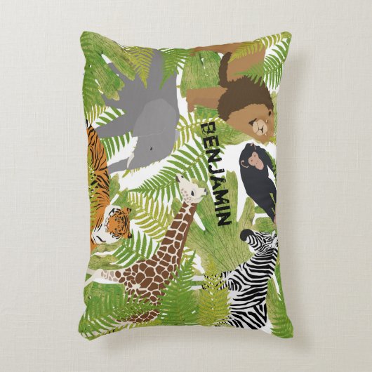 Safari Boy | Meisje Accent Kussen (Voorkant(Verticaal))