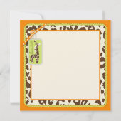 Safari Boy Oranje Square Kaart (Achterkant)