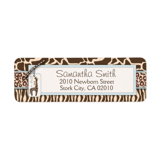 Safari Boy Retourlabel Etiket (Voorkant)