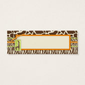 Safari Boy Sinaasappel Skinny Gift Label 2 Mini Visitekaartjes (Achterkant)