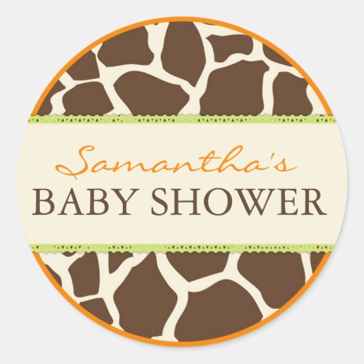 Safari Boy Sinaasappel Sticker D (Voorkant)