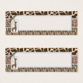 Safari Boy Skinny Gift Label 2 Mini Visitekaartjes (Voorkant /achterkant)