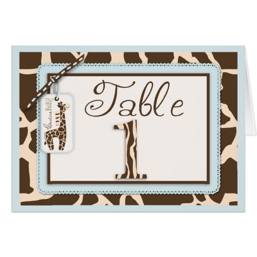 Safari Boy Tabel Card 1 (Voorkant Horizontaal)