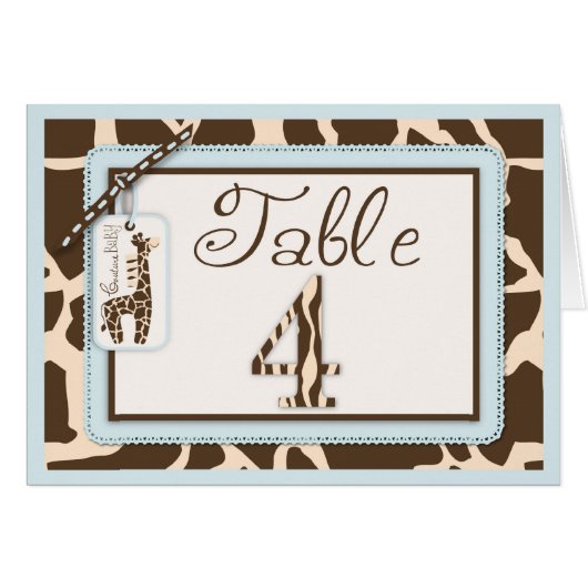 Safari Boy Tabel Card 4 (Voorkant Horizontaal)