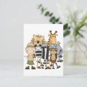 Safari Boy Tshirts en Gifts Briefkaart (Staand voorkant)